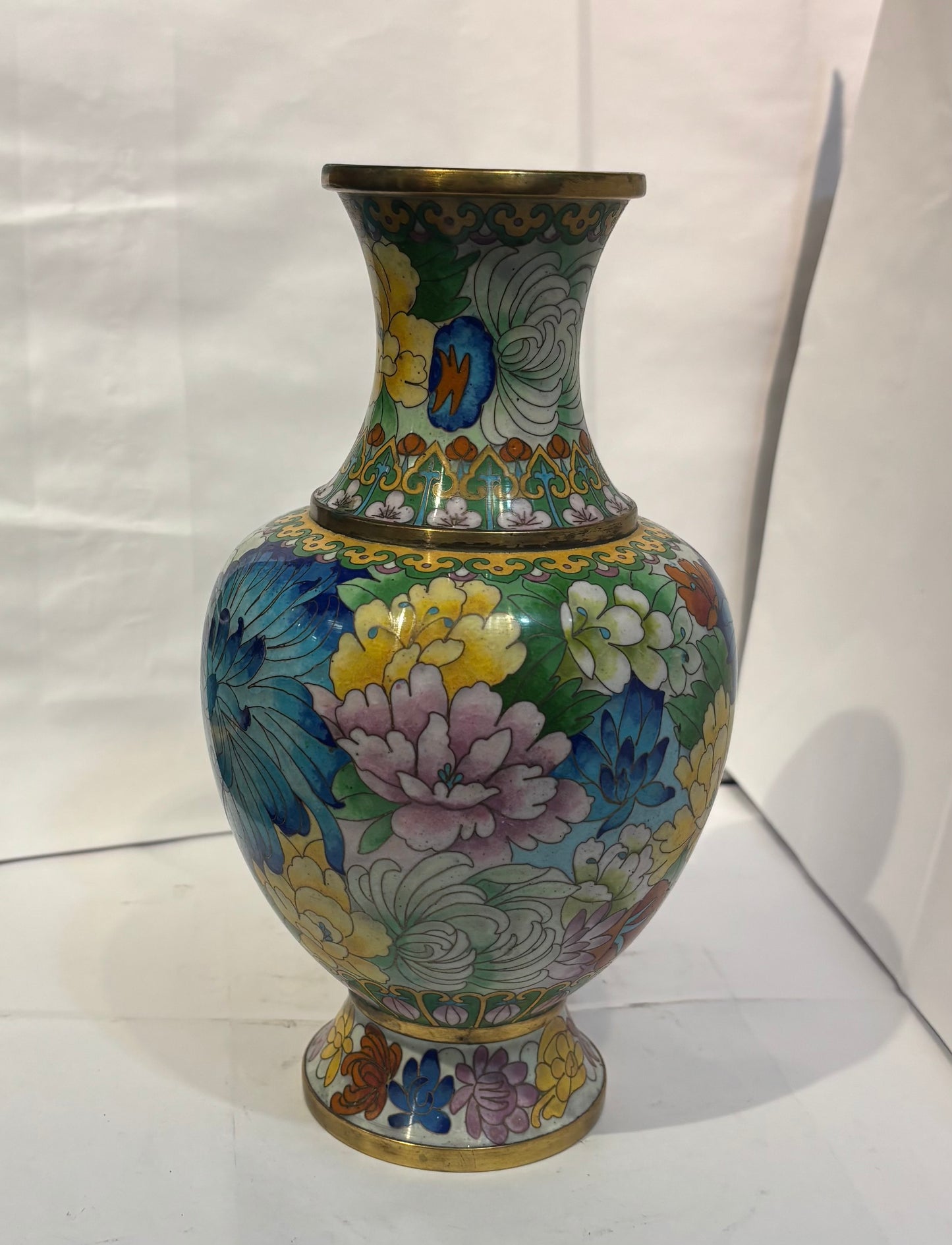 Cloisonné Vase 9 1/4”