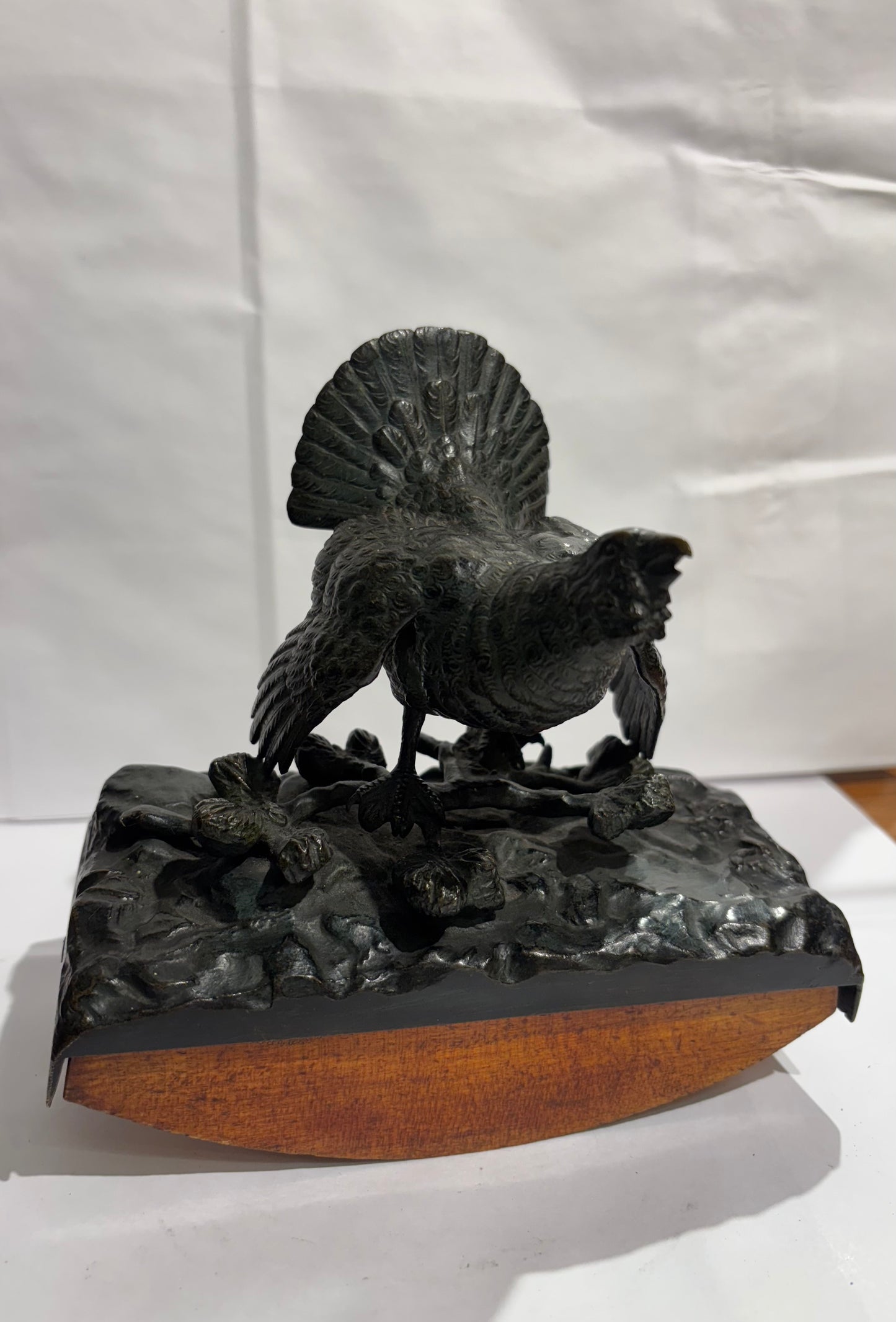 3 Pcs. Austrian Bronze turkey Desk Set