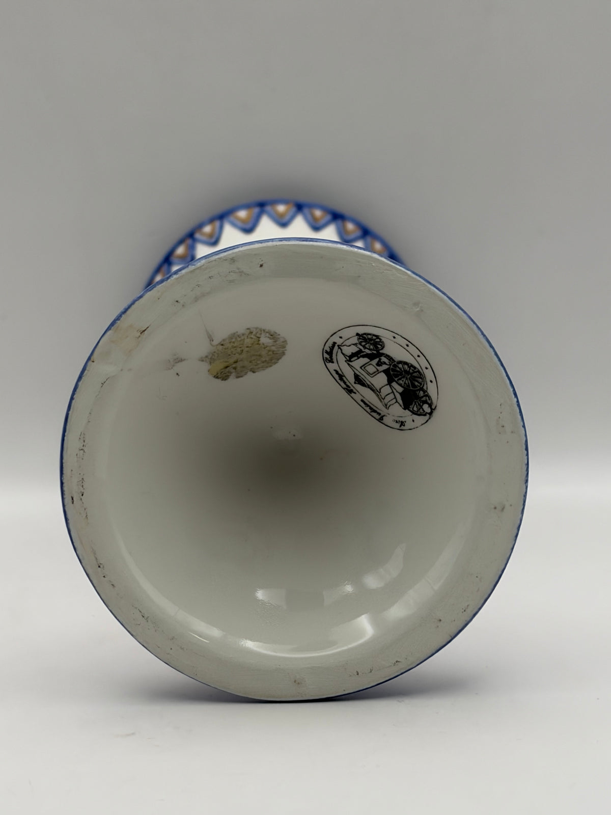 Judaism Hebrew Inscribed Plate Set w/ Kiddush Cup & Ceramic Holders