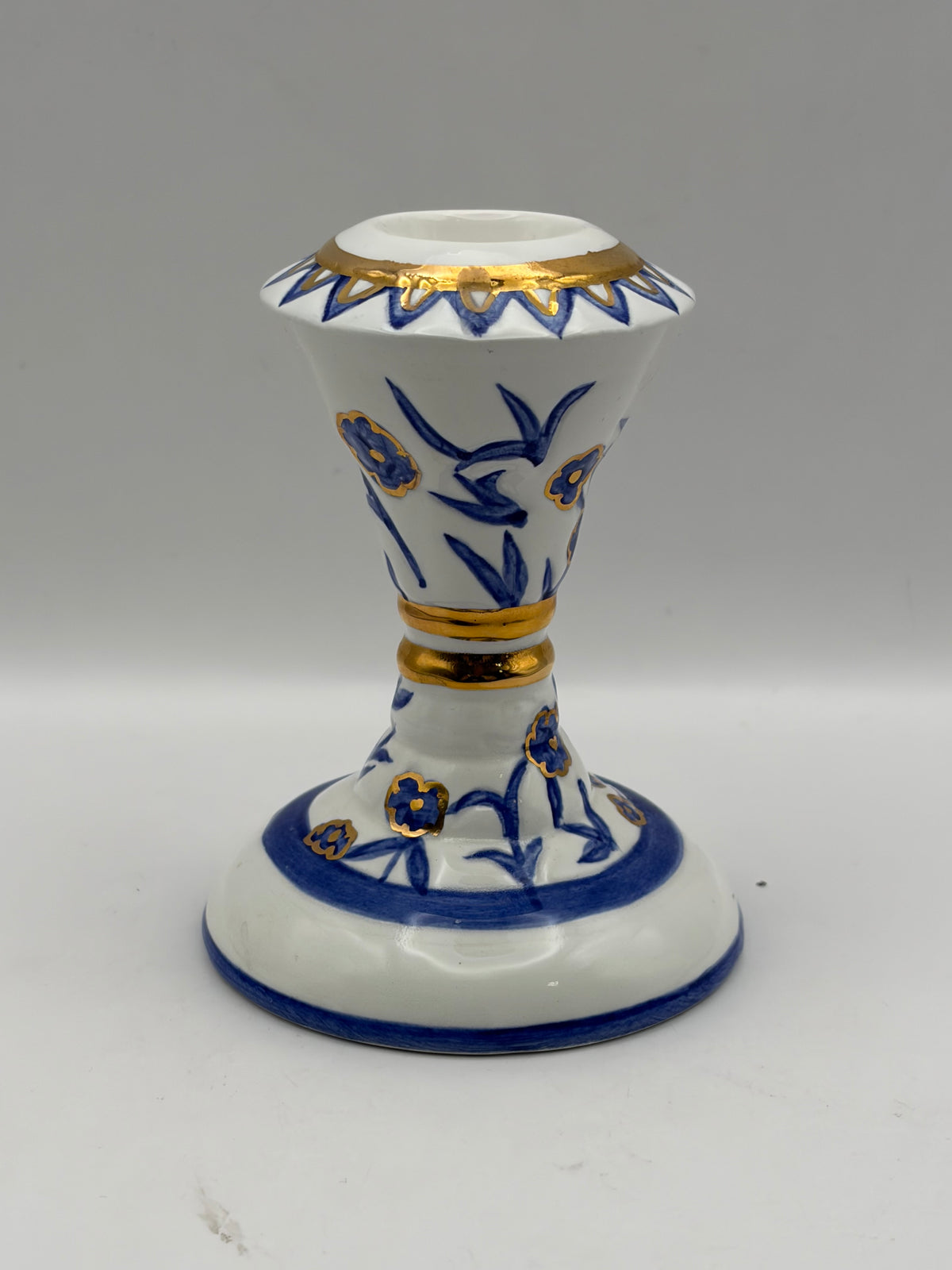 Judaism Hebrew Inscribed Plate Set w/ Kiddush Cup & Ceramic Holders