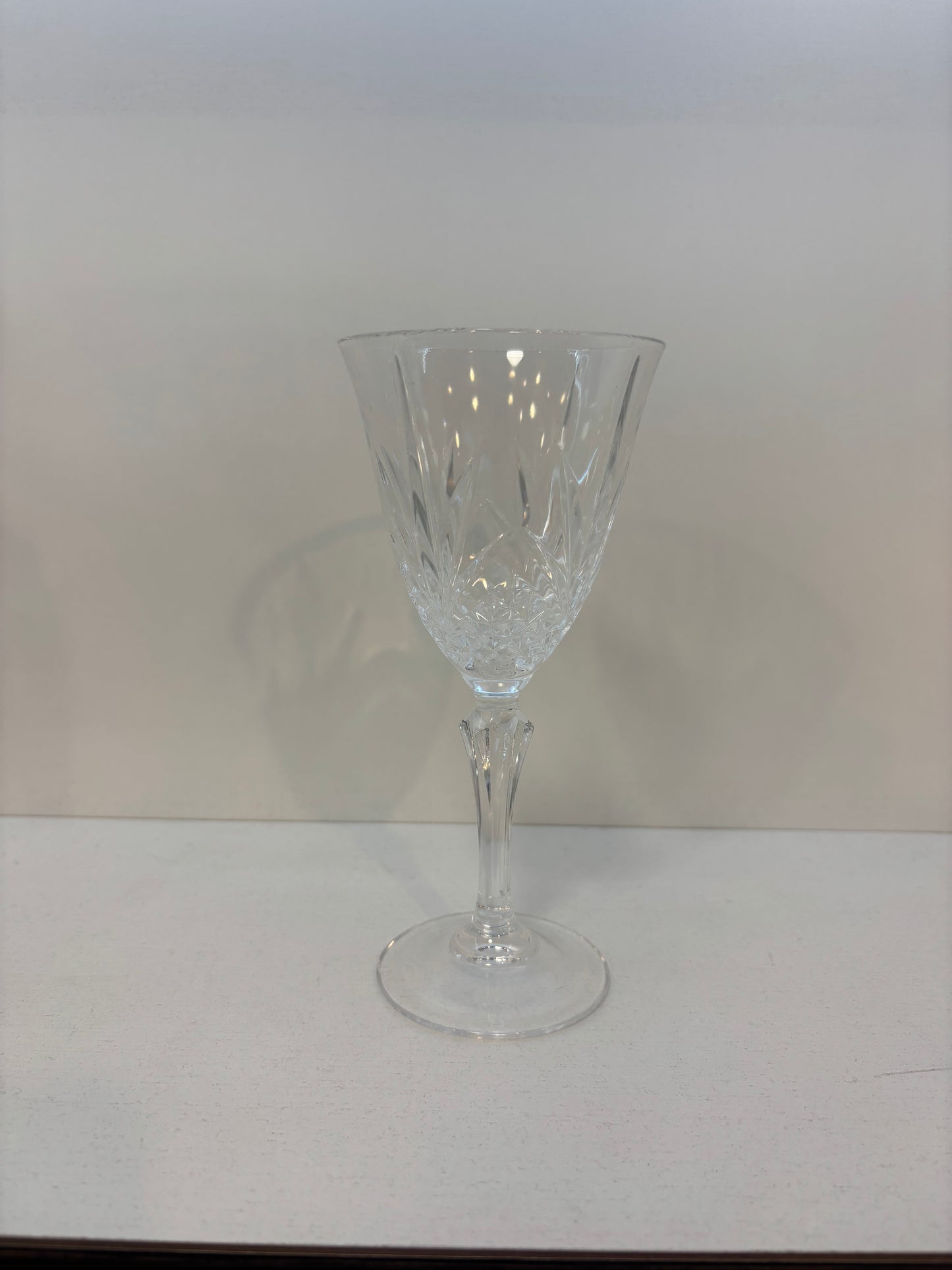 Elegant Cut Crystal Wine Glasses Vintage SET OF 4