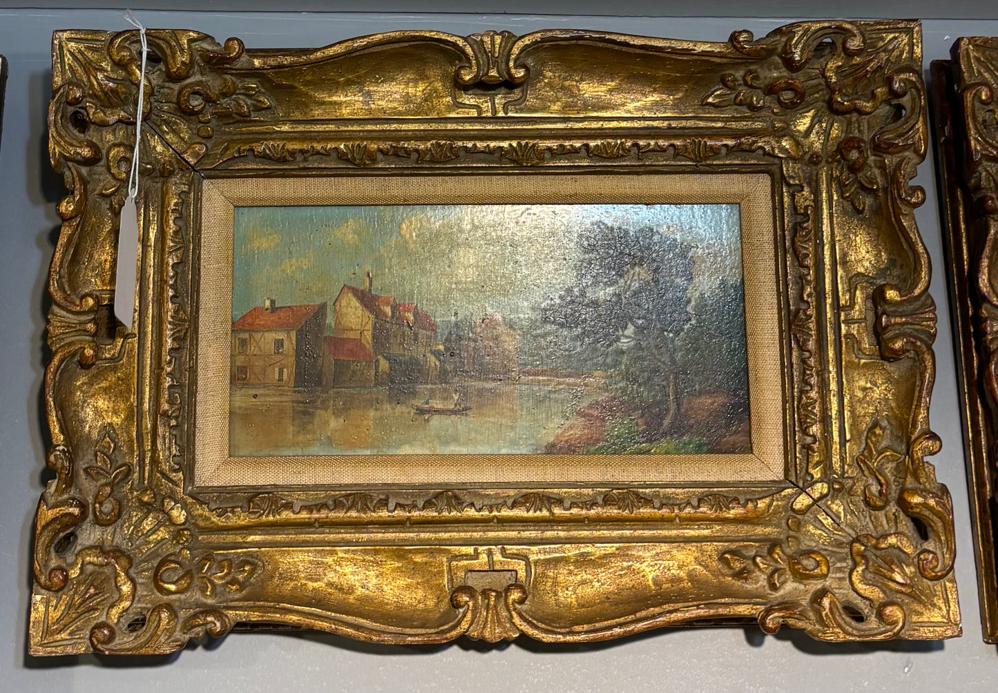 Antique oil painting in a framed.