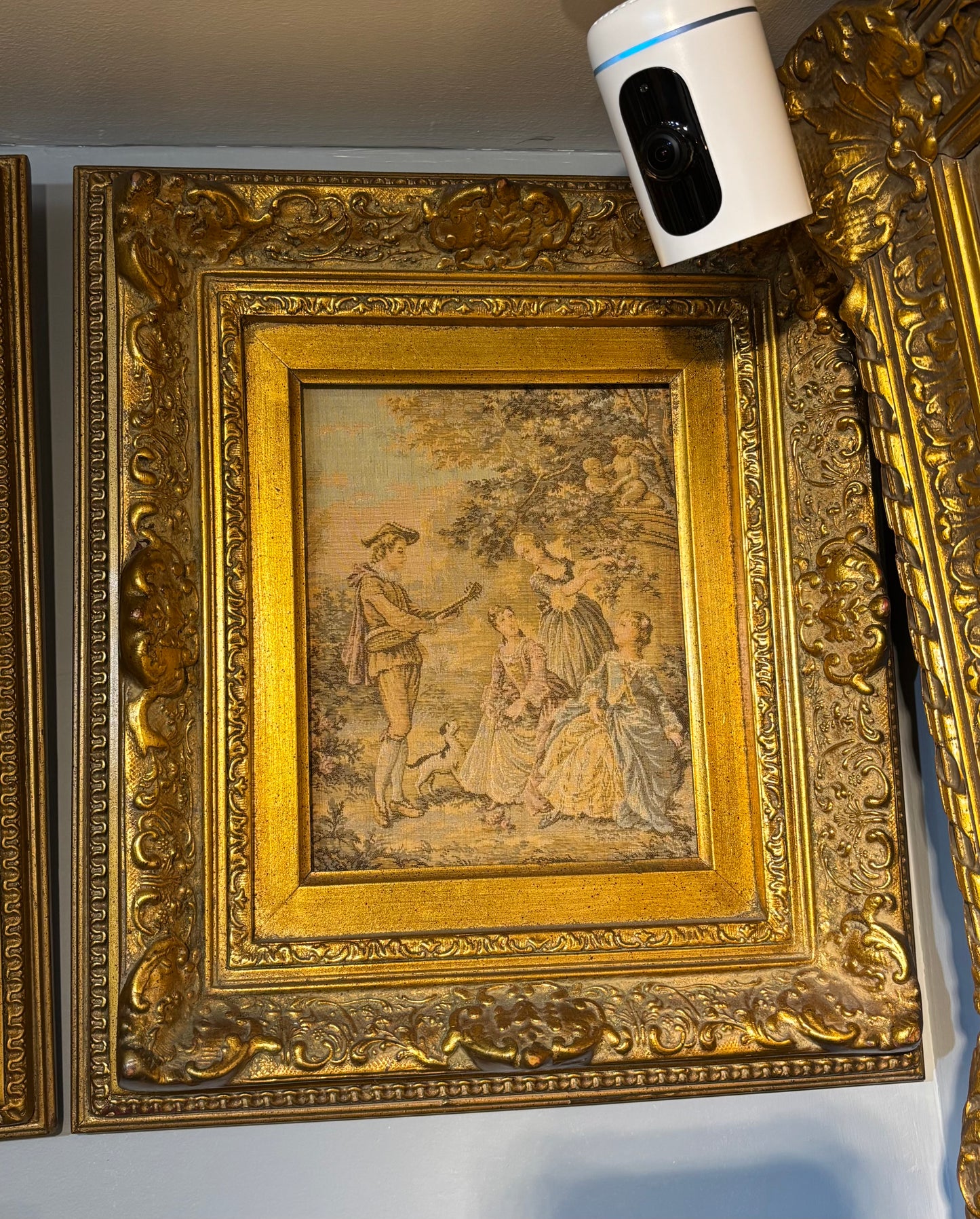 Vintage Victorian scene , fabric