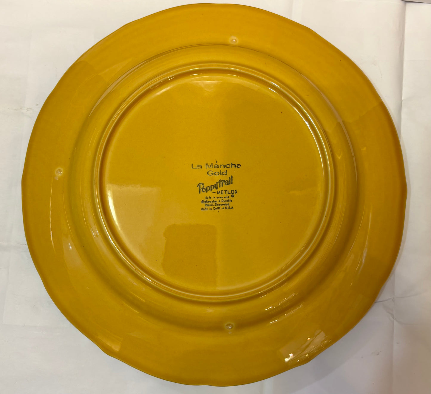 METLOX LA MANCHA GOLD POPPYTRAIL VERNON 11"d Dinner Plates set of 3