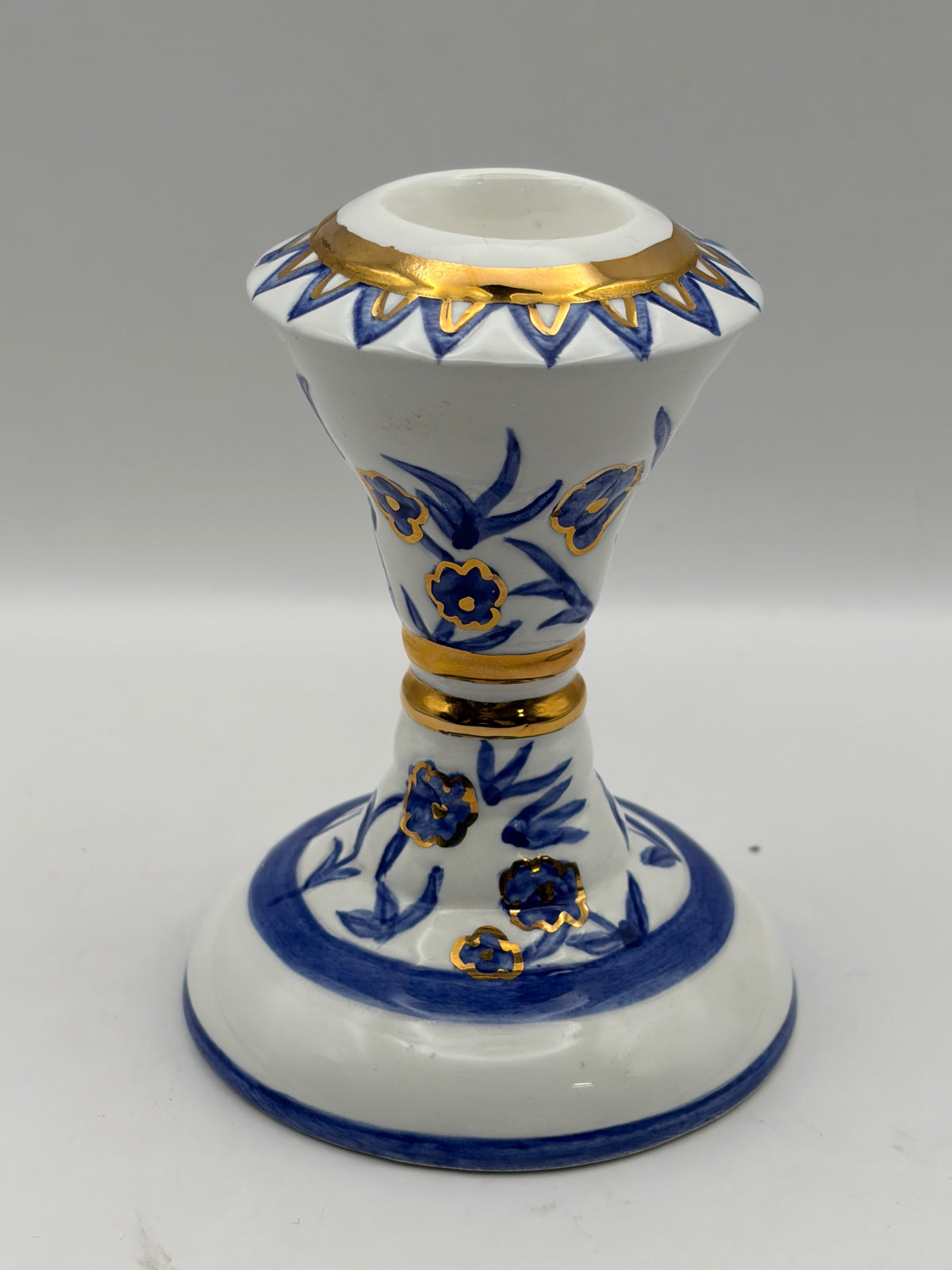Judaism Hebrew Inscribed Plate Set w/ Kiddush Cup & Ceramic Holders
