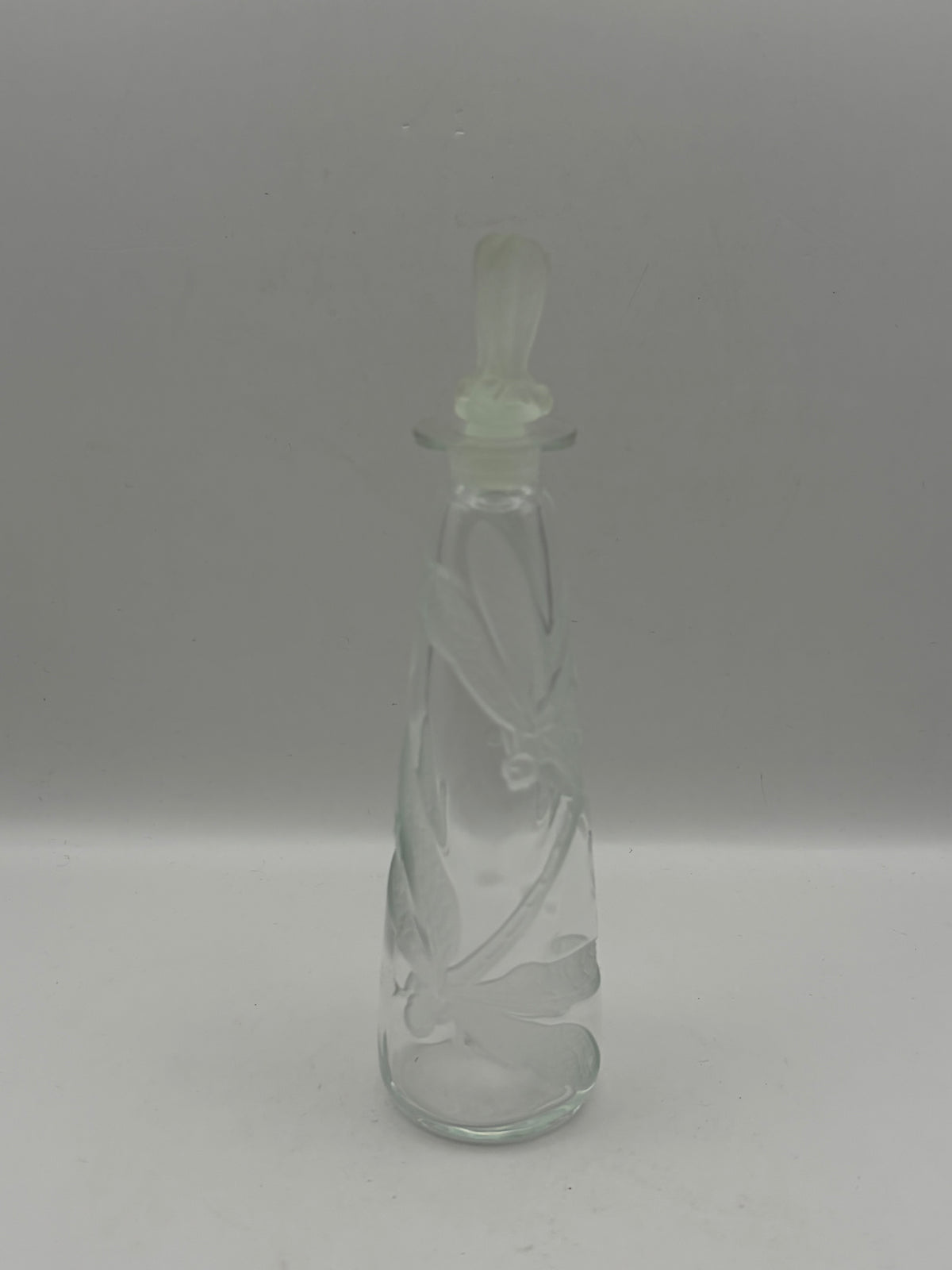 Vintage 1992 MMA Lucien Gaillard Reproduction Dragonfly 7” Glass Perfume Bottle