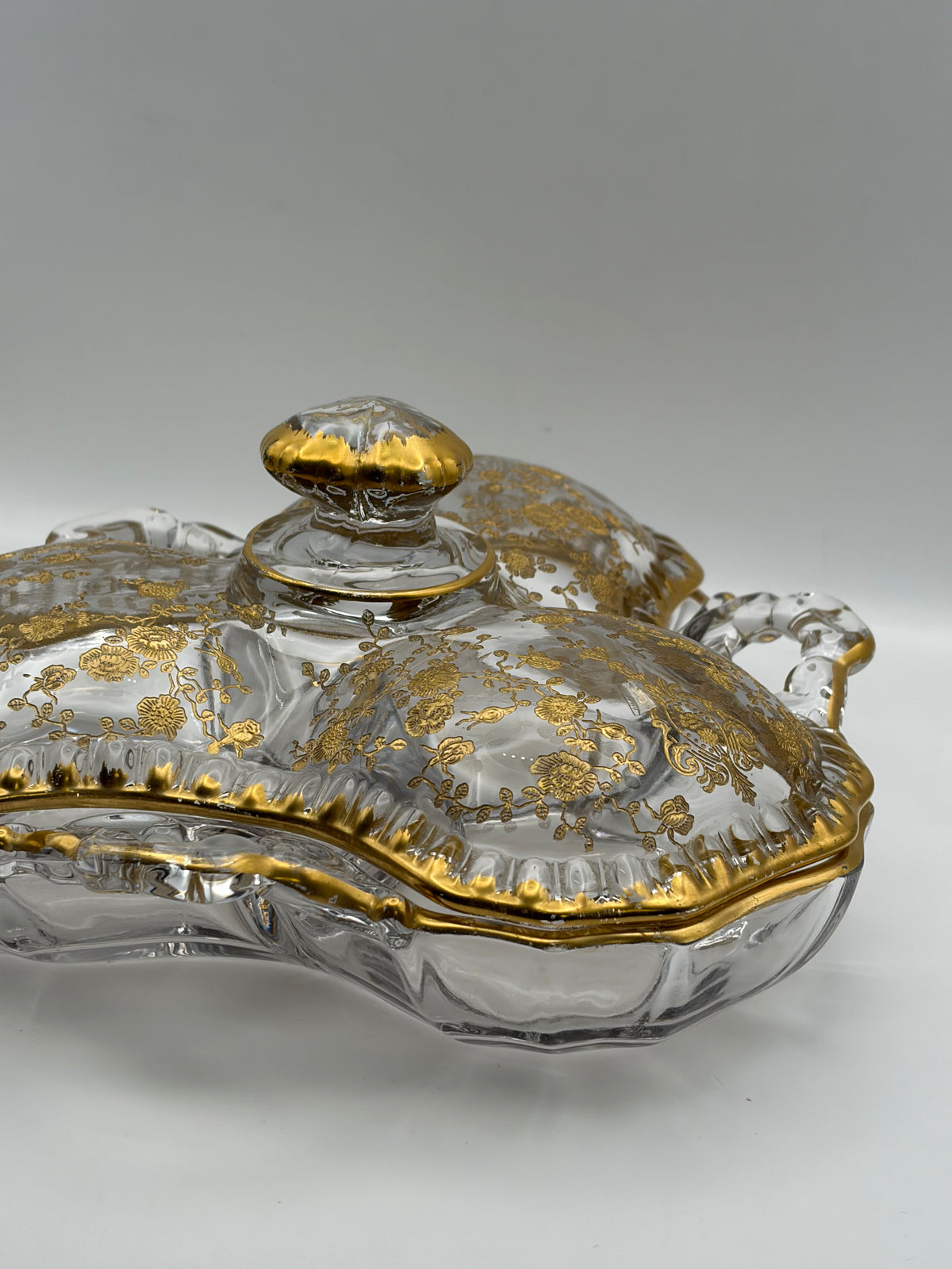 Antique American Cambridge Glass Candy Dish, Circa 1920's.