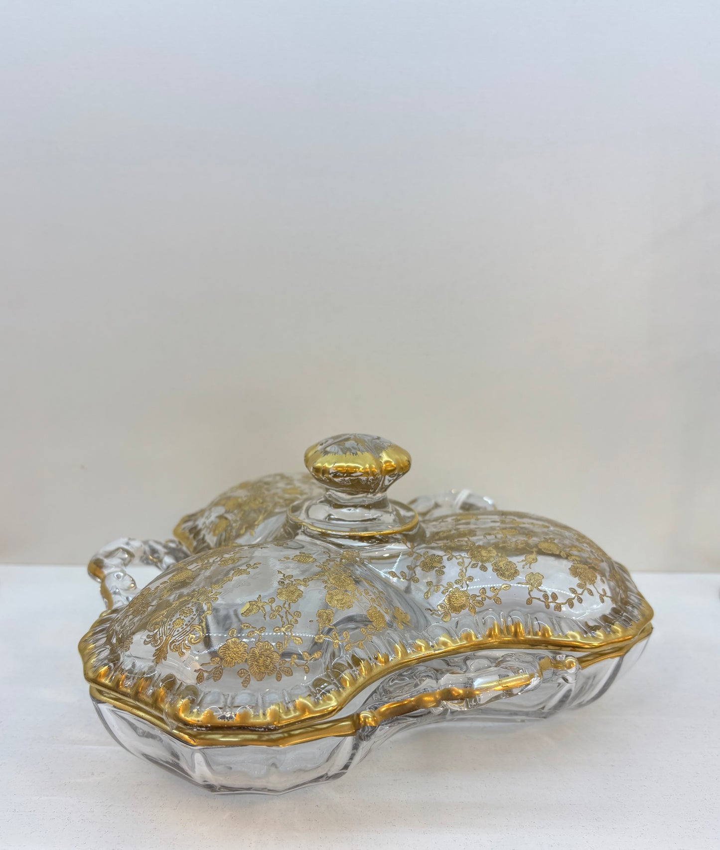 Antique American Cambridge Glass Candy Dish, Circa 1920's.