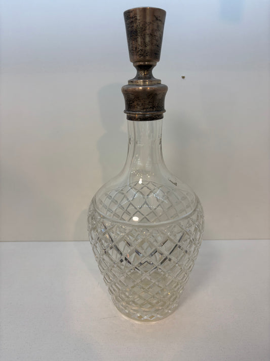 Hawkes Sterling Silver and Crystal Decanter.